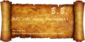 Bárányos Bernadett névjegykártya