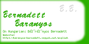 bernadett baranyos business card